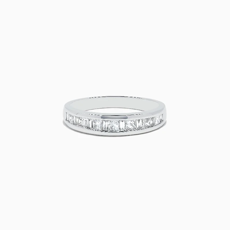 14K White Gold Channel Set Diamond Band, 0.50 TCW