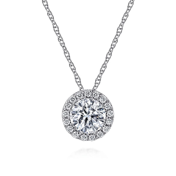 14K White Gold Diamond Necklace