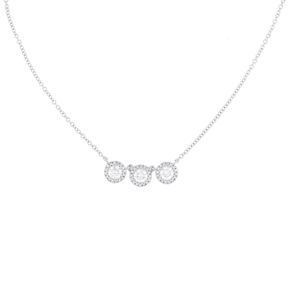 14K White Gold Diamond Necklace