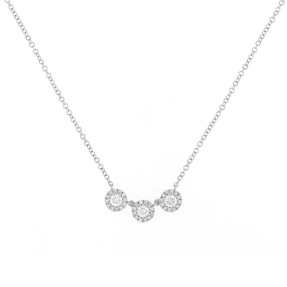 14K White Gold Diamond Necklace