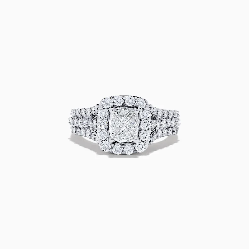 14K White Gold Diamond Ring, 2.00 TCW