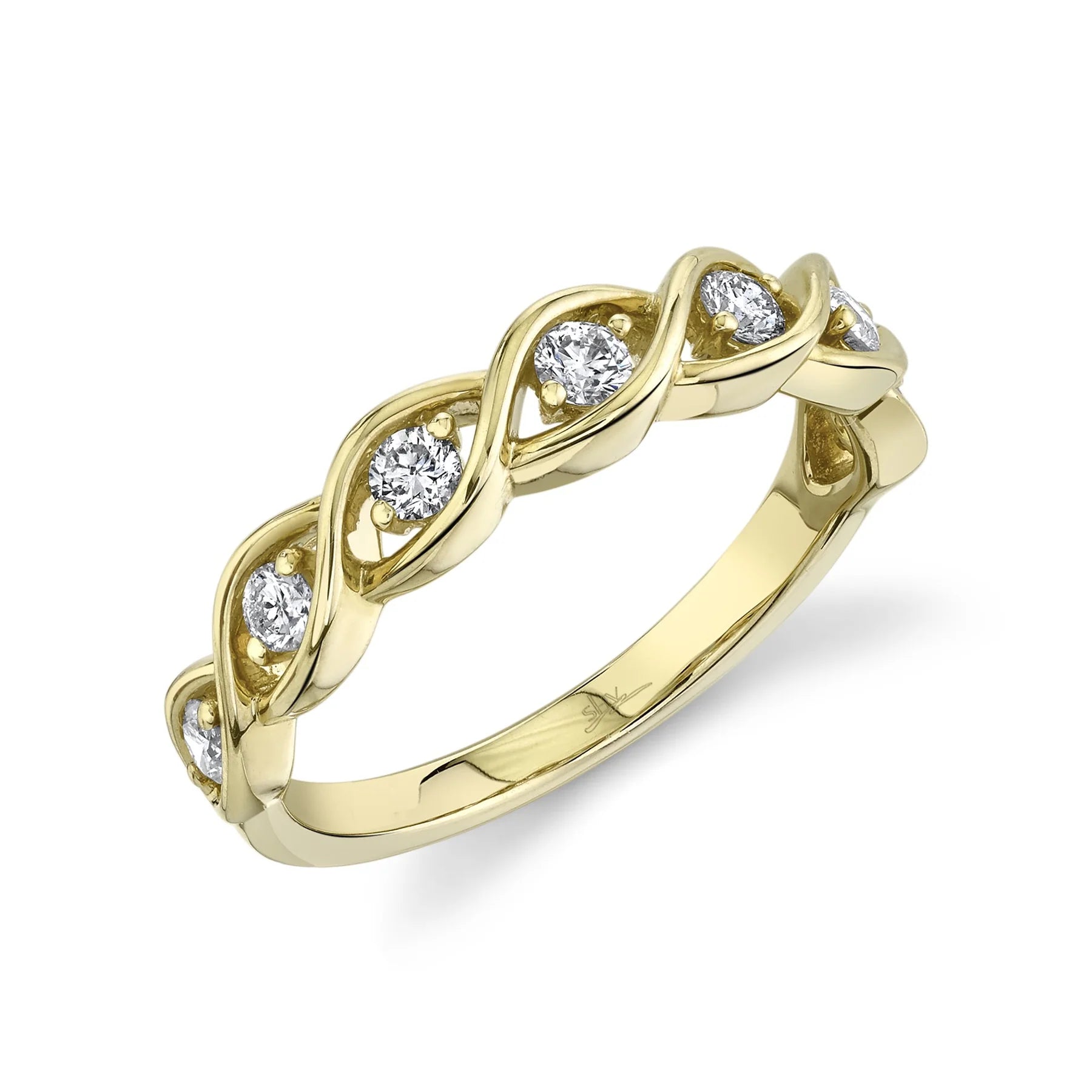 14K Yellow Gold 0.33 Carat Diamond Wedding Band