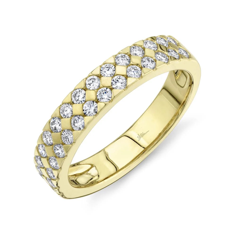 14K Yellow Gold 0.54 Carat Diamond Wedding Band