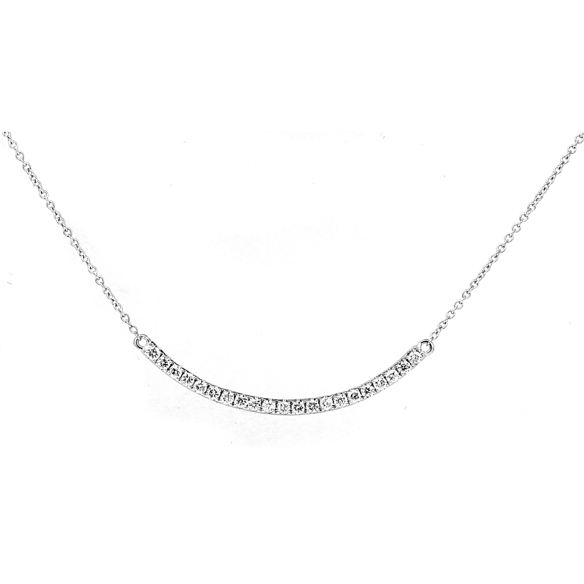 18K White Gold Diamond Necklace