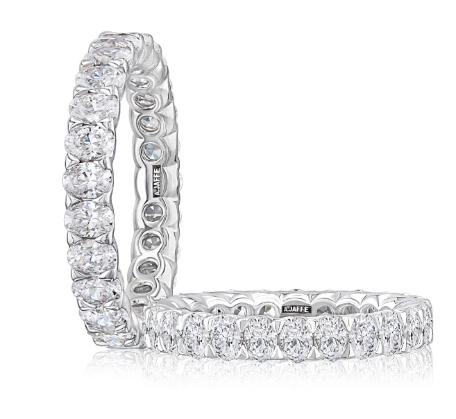 A. JAFFE Anniversary/Eternity Diamond Wedding Ring in 18K White Gold (3.15ctw)