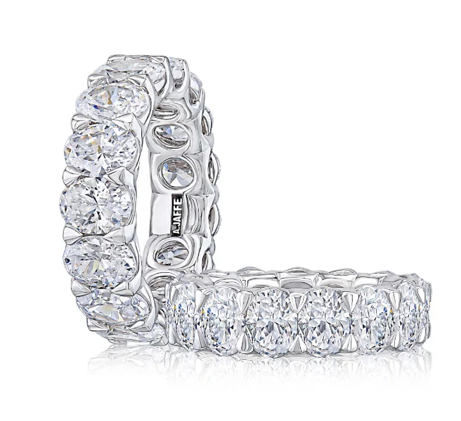 A. JAFFE Anniversary/Eternity Diamond Wedding Ring in 18K White Gold (7.50ctw)