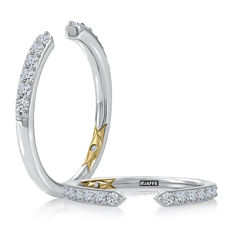 A. JAFFE Half Anniversary Diamond Wedding Ring in 14K White Gold (0.26ctw)