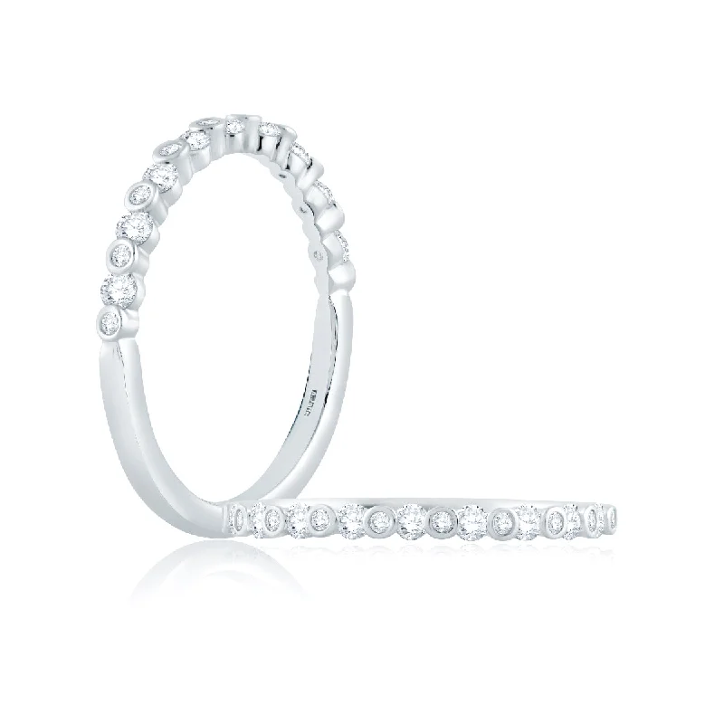 A. JAFFE Half Anniversary Diamond Wedding Ring in 14K White Gold (0.28ctw)