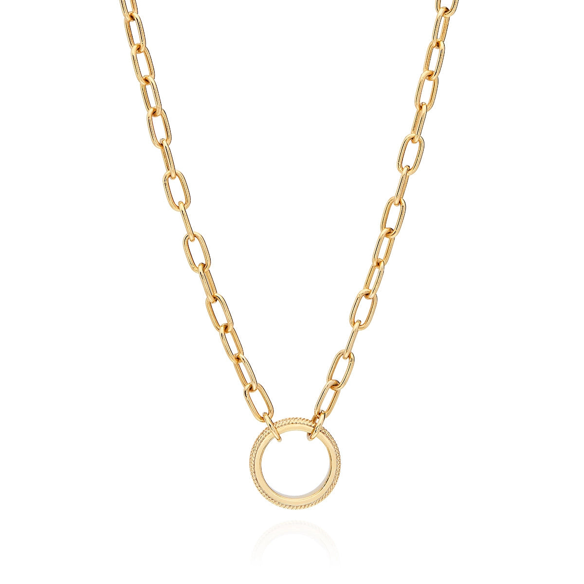 Anna Beck Open O Pendant Necklace, 16-18 inch - Gold Plated