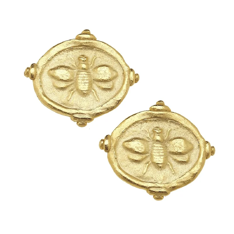 Bee Intaglio Studs