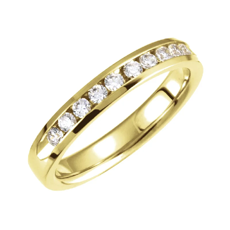 Bremer Jewelry Channel Set Diamond Wedding Ring in 14K Yellow Gold (0.10ctw)