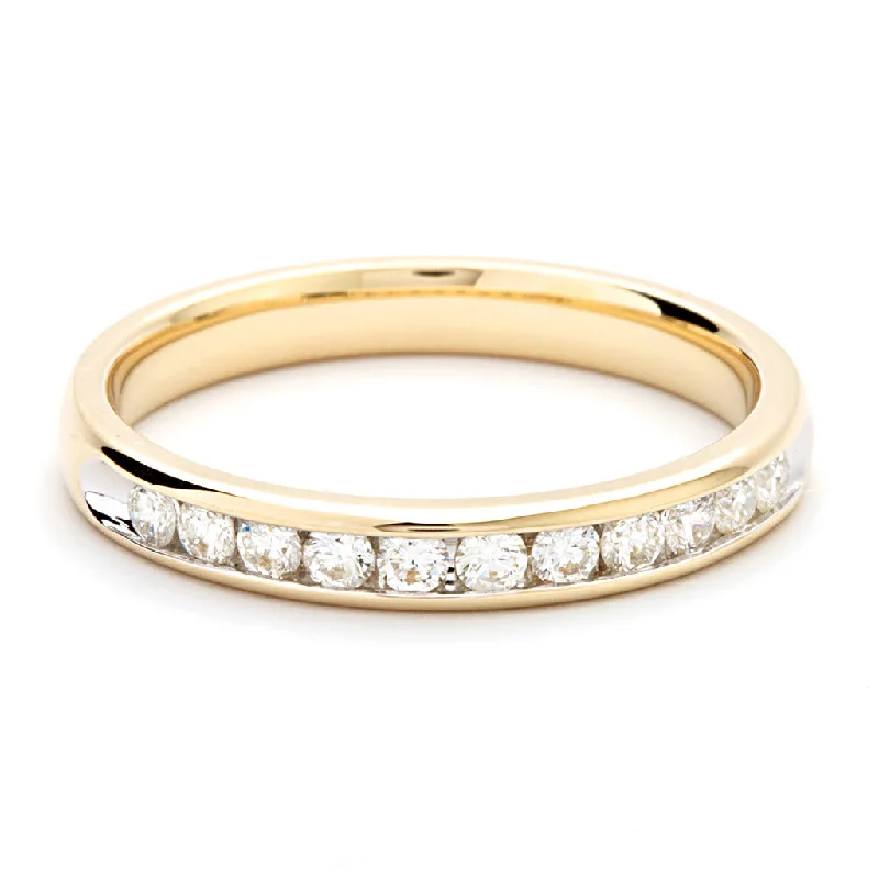 Bremer Jewelry Channel Set Diamond Wedding Ring in 14K Yellow Gold (0.33ctw)