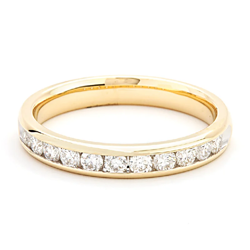 Bremer Jewelry Channel Set Diamond Wedding Ring in 14K Yellow Gold (0.50ctw)