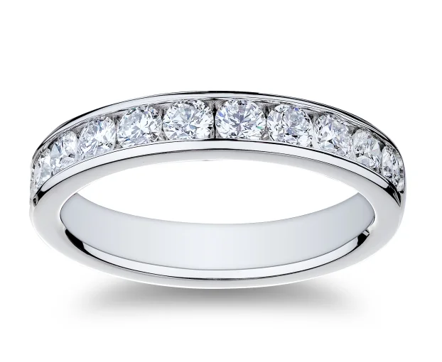 Bremer Jewelry Channel Set Diamond Wedding Ring in Platinum (1.22ctw)