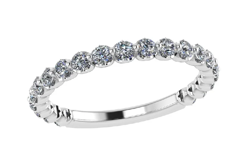 Half Anniversary Diamond Wedding Ring in 14K White Gold (0.33ctw)