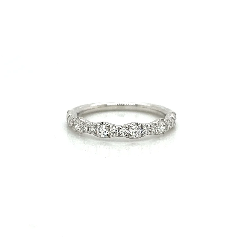 Half Anniversary Diamond Wedding Ring in 14K White Gold (0.50ctw)