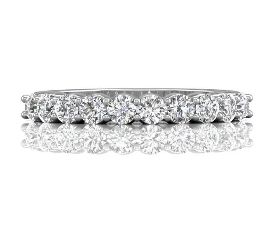 Bremer Jewelry Half Anniversary Diamond Wedding Ring in 18K White Gold (0.84ctw)