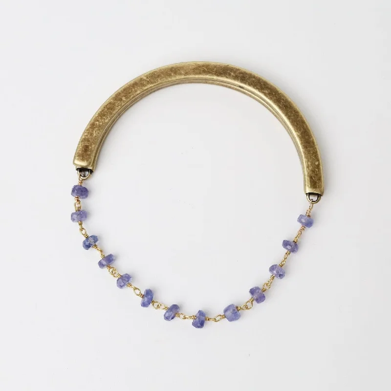 Single Bead Chain of Tanzanite Bracelet