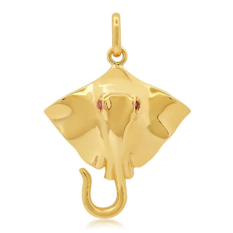 14K YG Sting Ray Charm