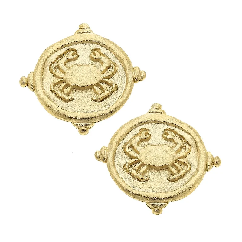 Crab Intaglio Studs