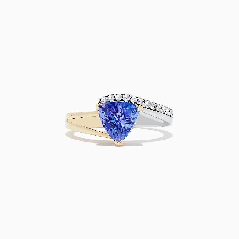 Nahla Siri 14K 2-Tone Gold Tanzanite and Diamond Ring, 1.66 TCW