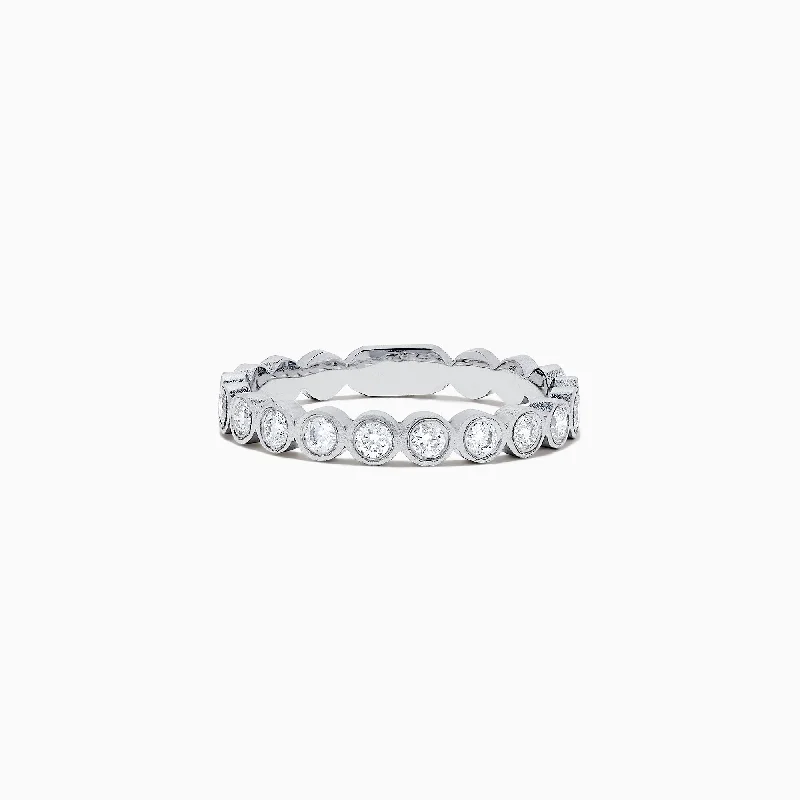 14K White Gold Diamond Band, 0.29 TCW