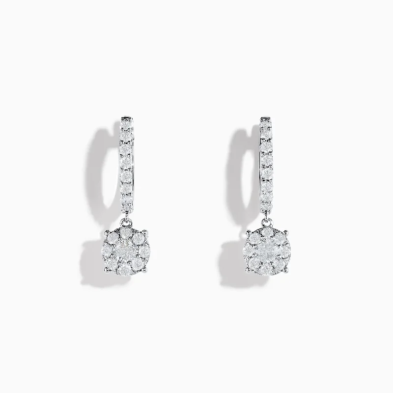 Bouquet 14K White Gold Diamond Drop Earrings