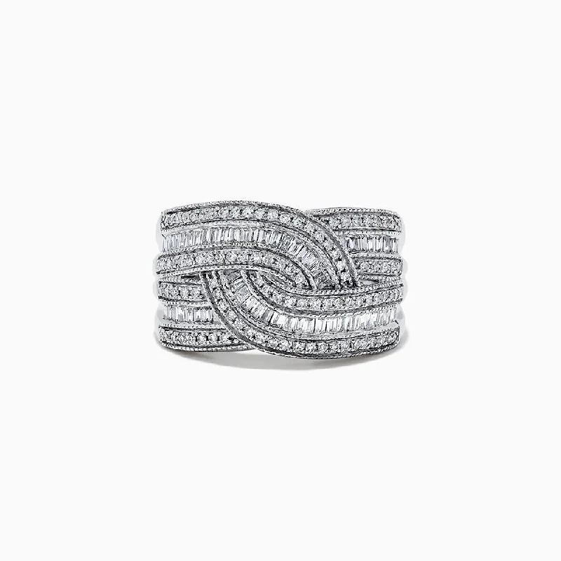 14k White Gold Diamond ring, 0.62 TCW