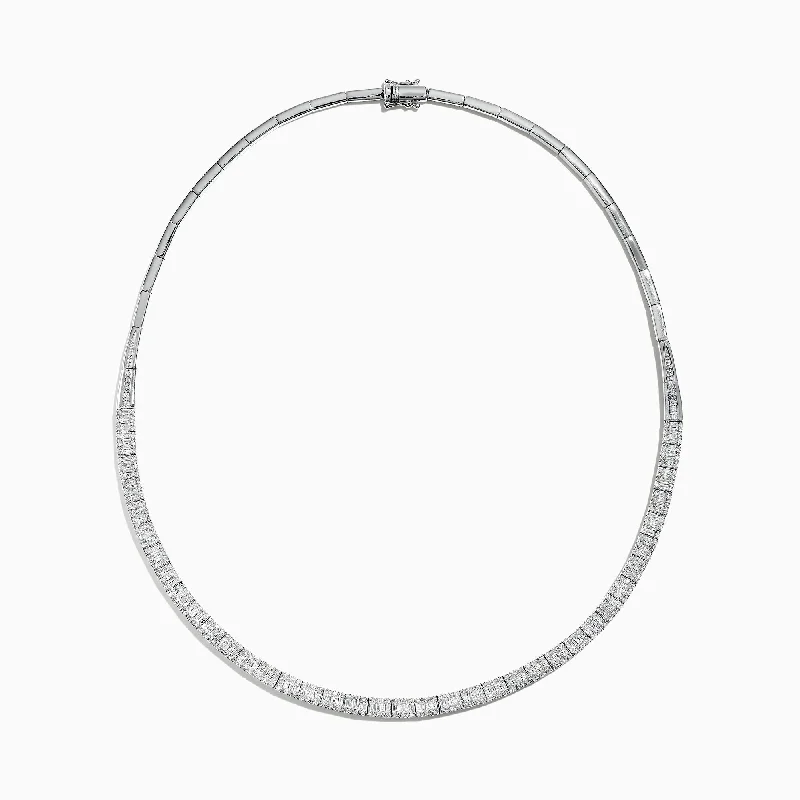 Classique 14K White Gold Diamond Collar Necklace 3.12 TCW