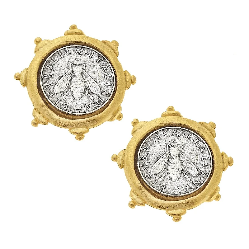 Florence Bee Coin Studs