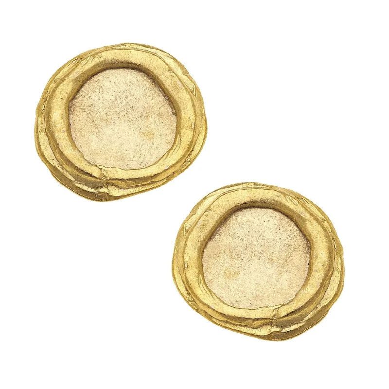 Gold Round Studs