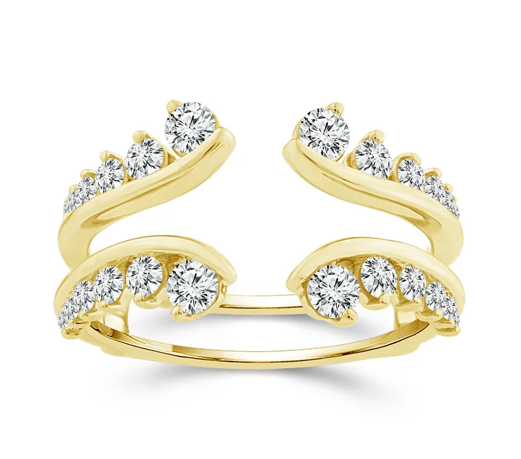 Guard Diamond Wedding Ring in 14K Yellow Gold (0.63ctw)