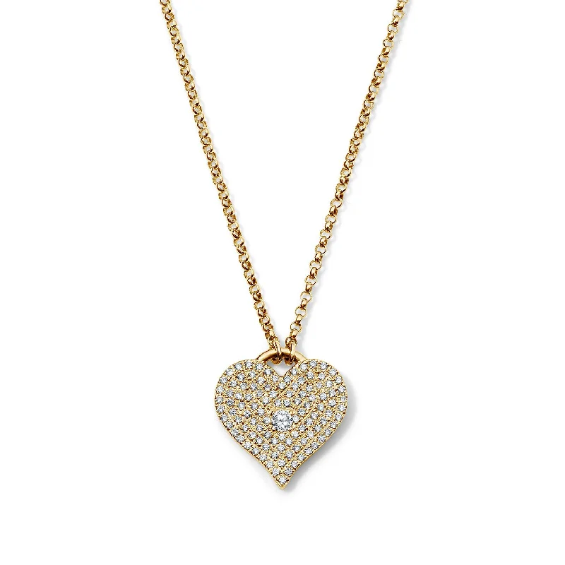 Heartfelt Gold and Diamond Heart Necklace