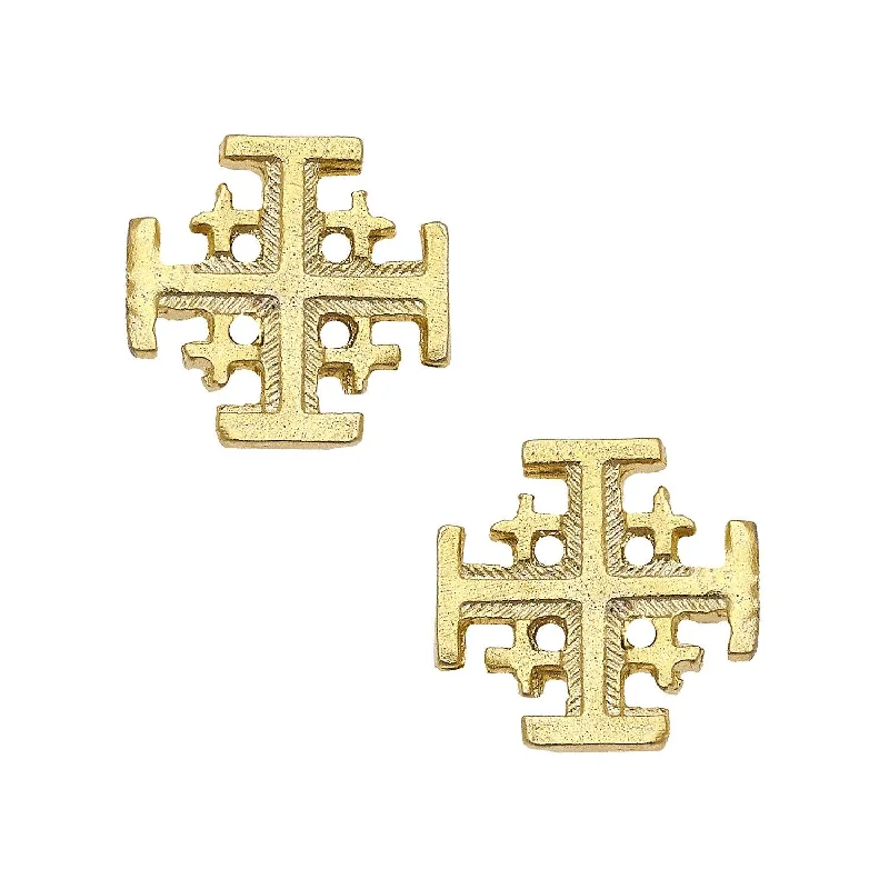 Jerusalem Cross Studs