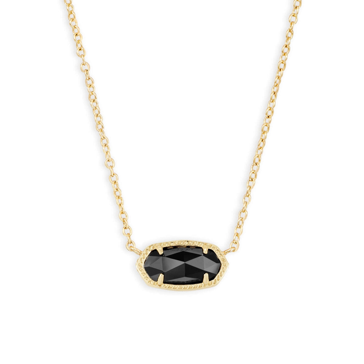 Kendra Scott Elisa Necklace in Gold with Black Opaque Glass