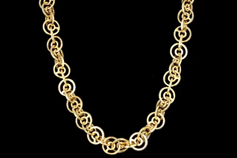 Modernist 18K Yellow Gold Chain Necklace