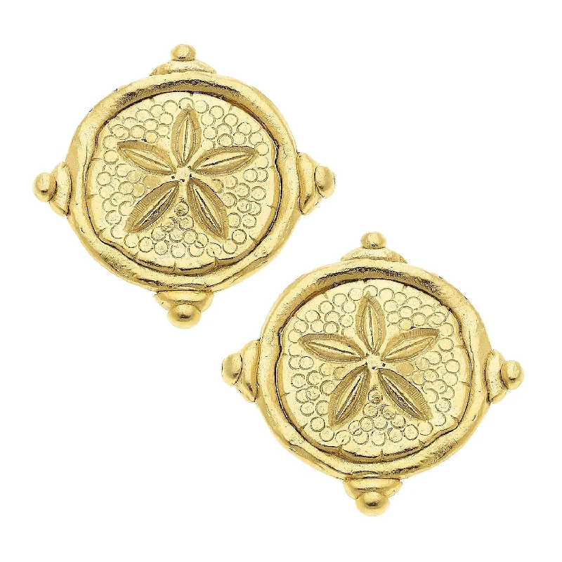 Sand Dollar Intaglio Studs