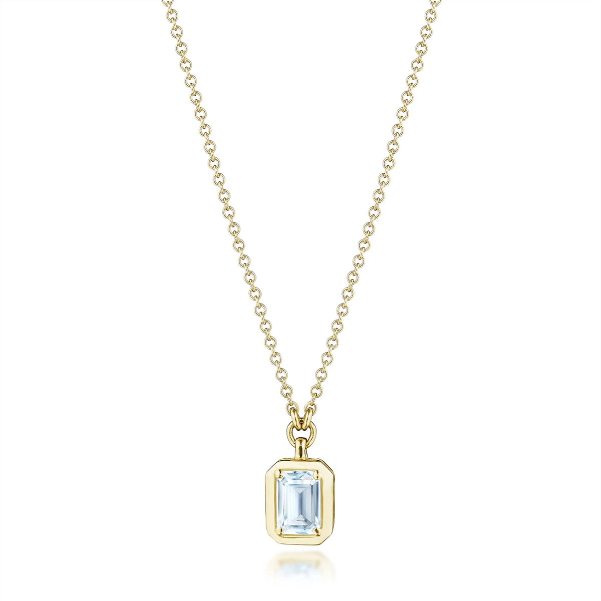 Tacori 18K Yellow Gold Blue Topaz Necklace