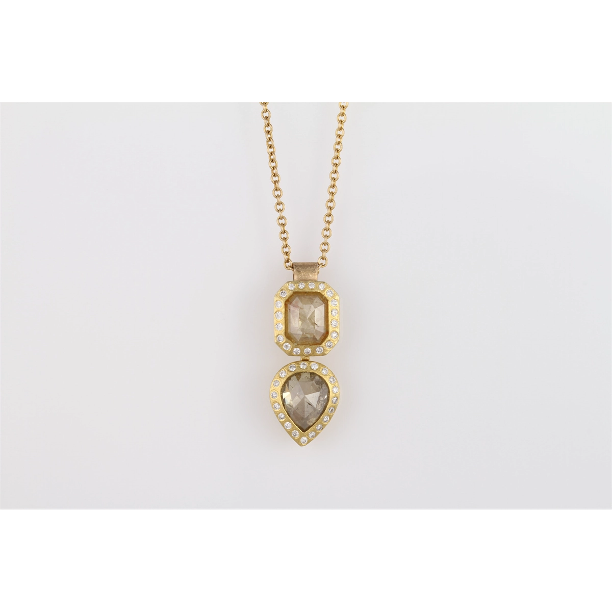 Todd Reed Custom 18K Yellow Gold Diamond Necklace