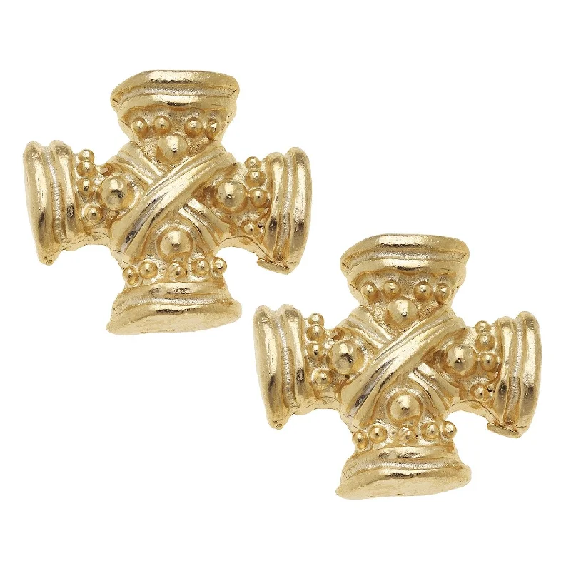 Regal Cross Studs