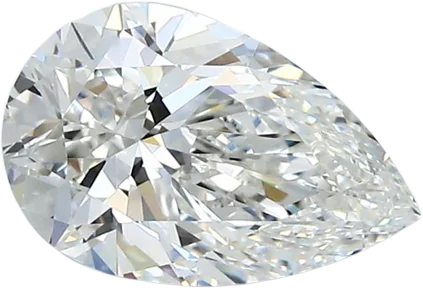 1.5 Carat H VVS1 Pear Natural Diamond