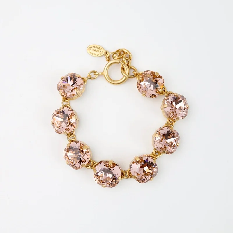 Crystal Link Chain Bracelet - Blush