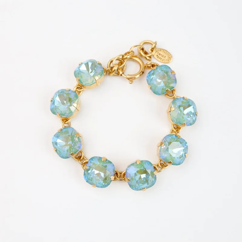 Crystal Link Chain Bracelet - Silky Sage