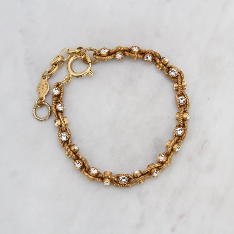 Crystal Barbell Chain Bracelet