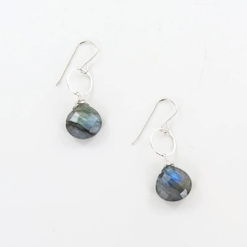 LABRADORITE LOOPED EARRINGS