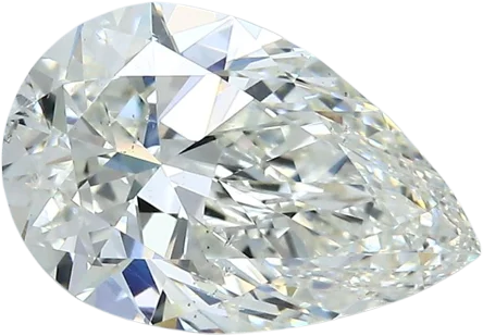 2.56 Carat J SI1 Pear Natural Diamond