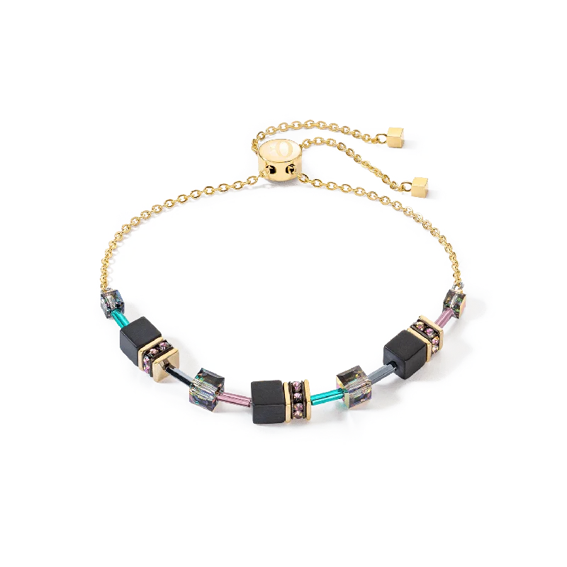 Multicolor GeoCube Chain Bracelet