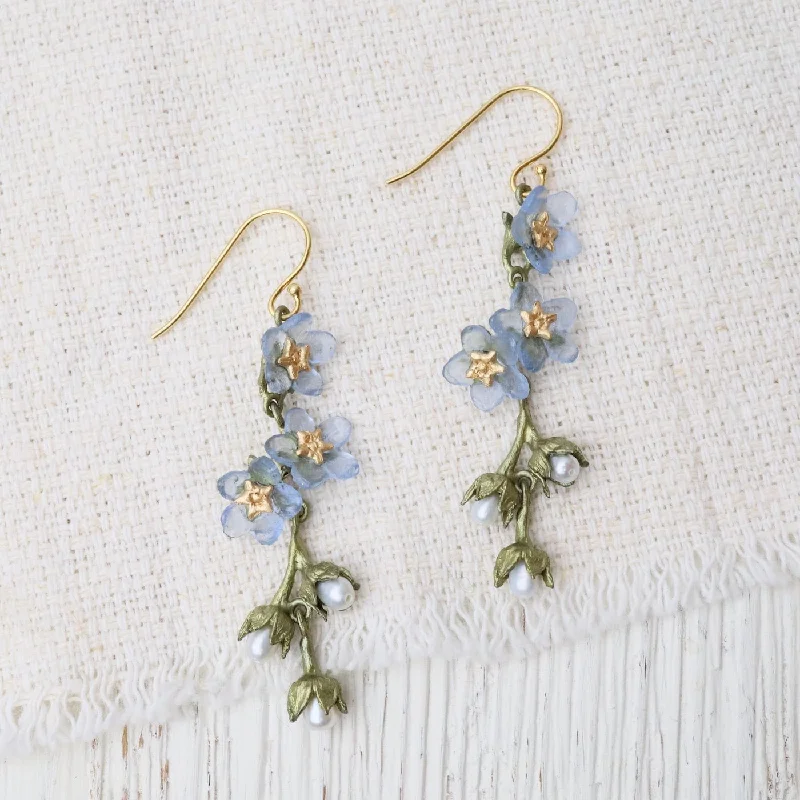 Forget Me Not Flower Wire Earrings