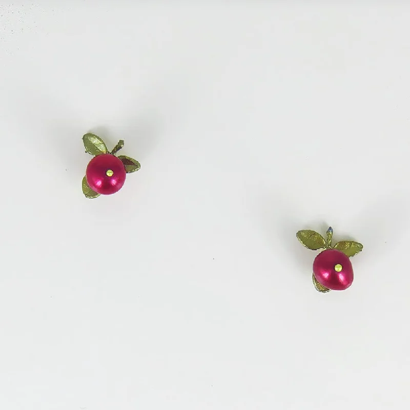 Cranberry Post Earrings