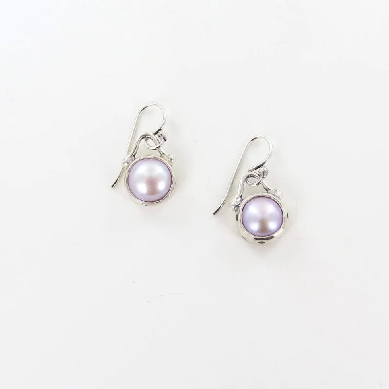 Lavender Pearl Earrings